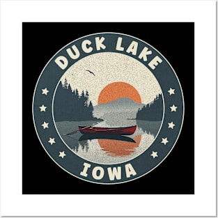 Duck Lake Iowa Sunset Posters and Art